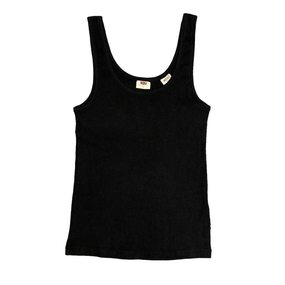 Levi The Summer Tank Top. Black Ribbed Size Small #793 NWT - Picture 2 of 6